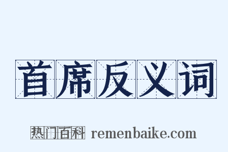 首席反义词是什么意思的图片